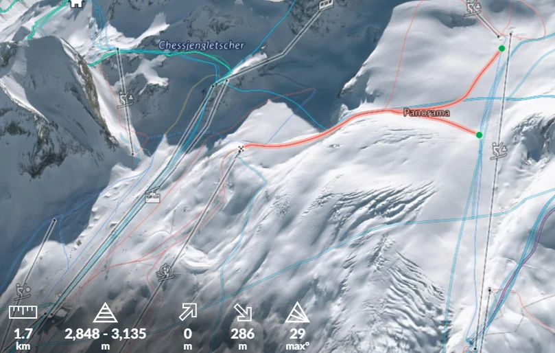 Image panorama ski slope Saas Fee